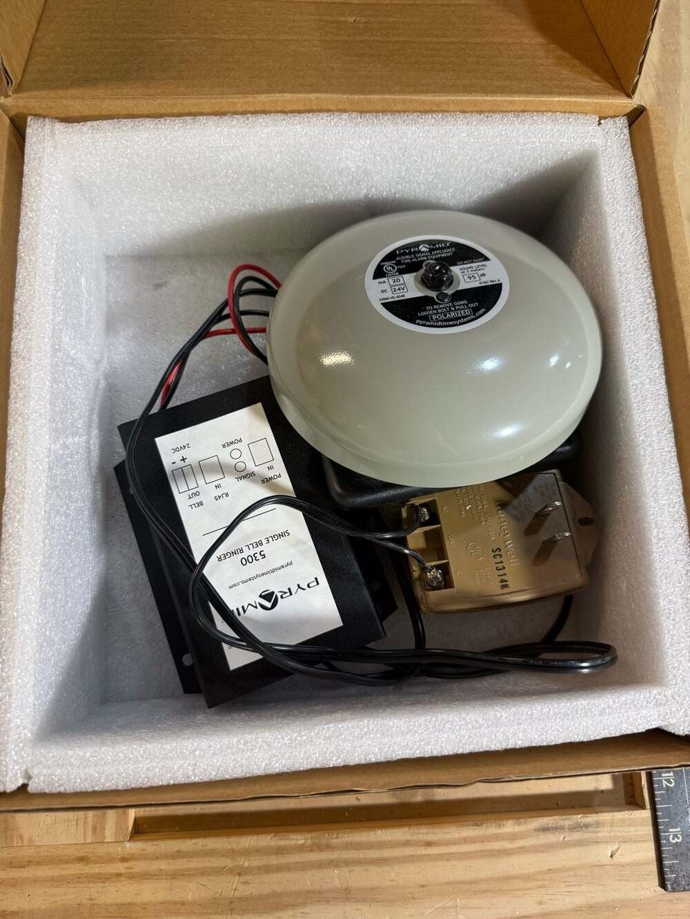 Pyramid 5300 Single Bell Ringer System with 24VDC Bell (W)